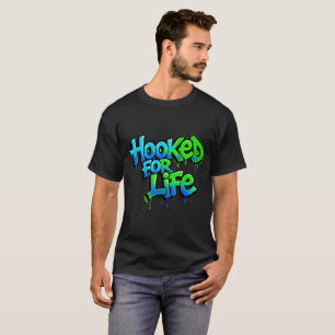 Hooked For Life Rainbow Graffiti T-Shirt