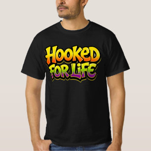 Hooked For Life Rainbow Graffiti T-Shirt