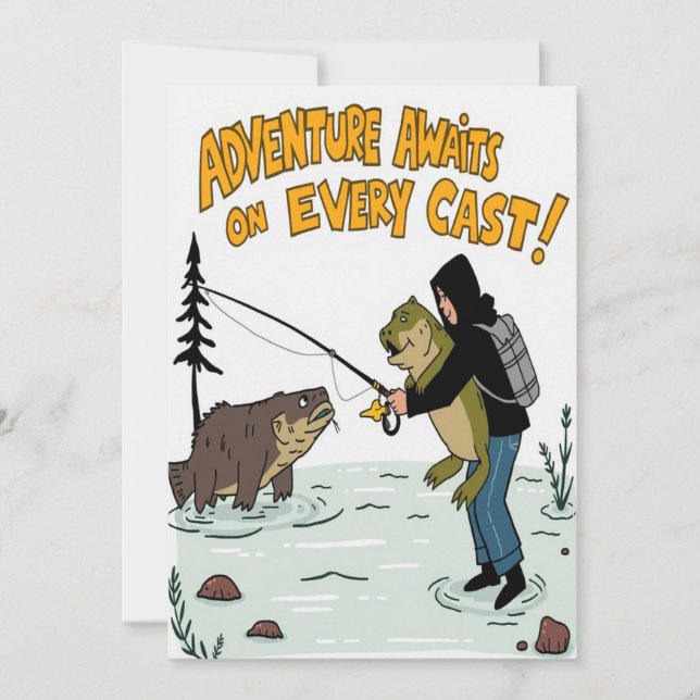 Hooked on Adventure Invitation (Front)