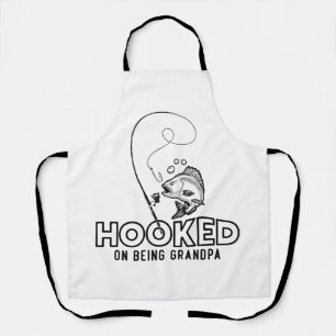 Hooked On Being A Grandpa Apron