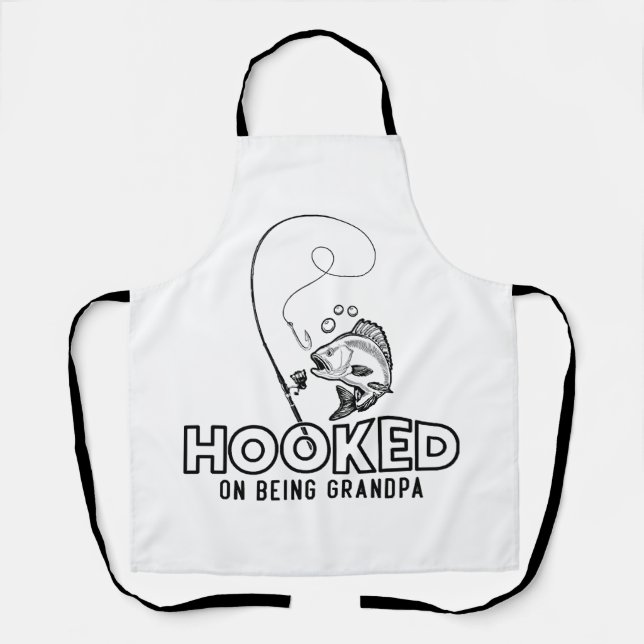 Hooked On Being A Grandpa Apron (Front)