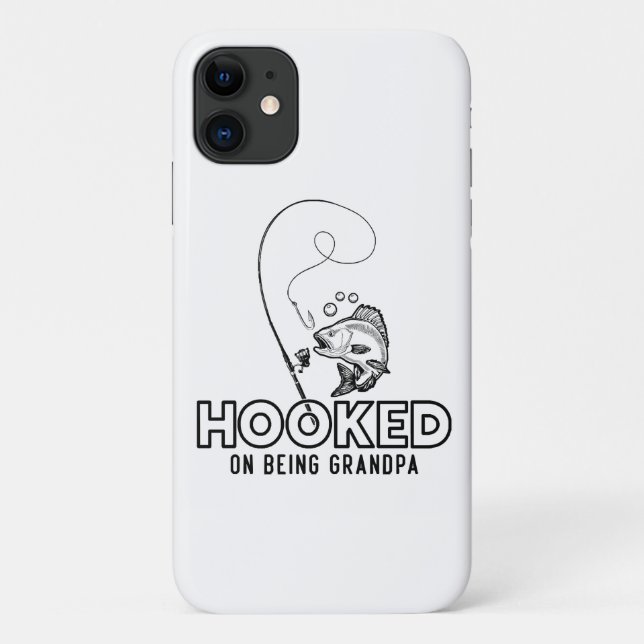 Hooked On Being A Grandpa Case-Mate iPhone Case (Back)
