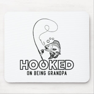 Hooked On Being A Grandpa Mouse Pad