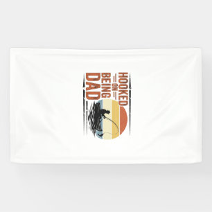 Hooked On Being Dad Vintage Fishing Shirt Design_1 Banner