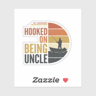 Hooked On Being Uncle Fishing Vintage Graphic_1