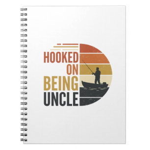 Hooked On Being Uncle Fishing Vintage Graphic_1 Notebook