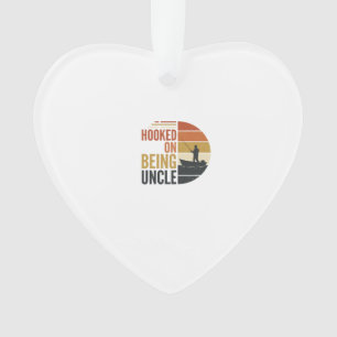 Hooked On Being Uncle Fishing Vintage Graphic_1 Ornament