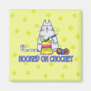 hooked on crochet magnet