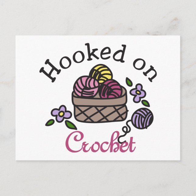 Hooked On Crochet Postcard (Front)