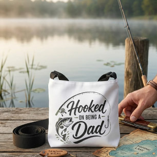 Hooked on Dad Life Crossbody Bag