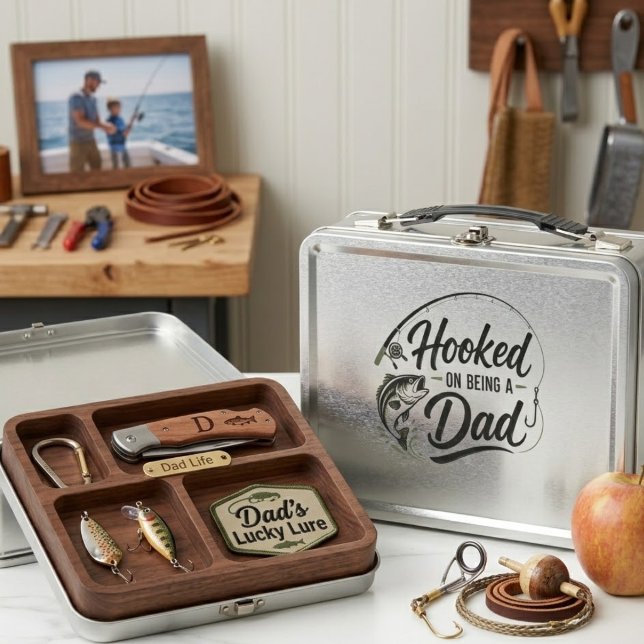 Hooked on Dad Life Metal Lunch Box (Creator Uploaded)