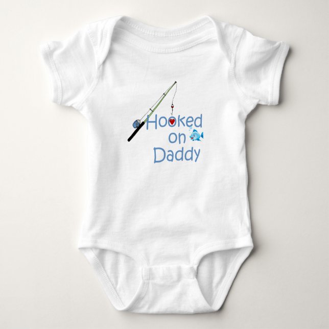 Hooked on daddy baby bodysuit (Front)