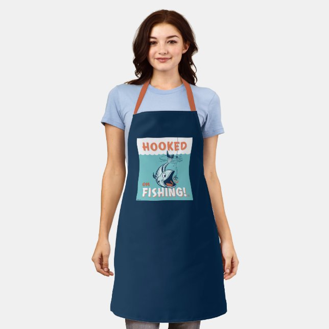 Hooked on Fishing Apron (Worn)