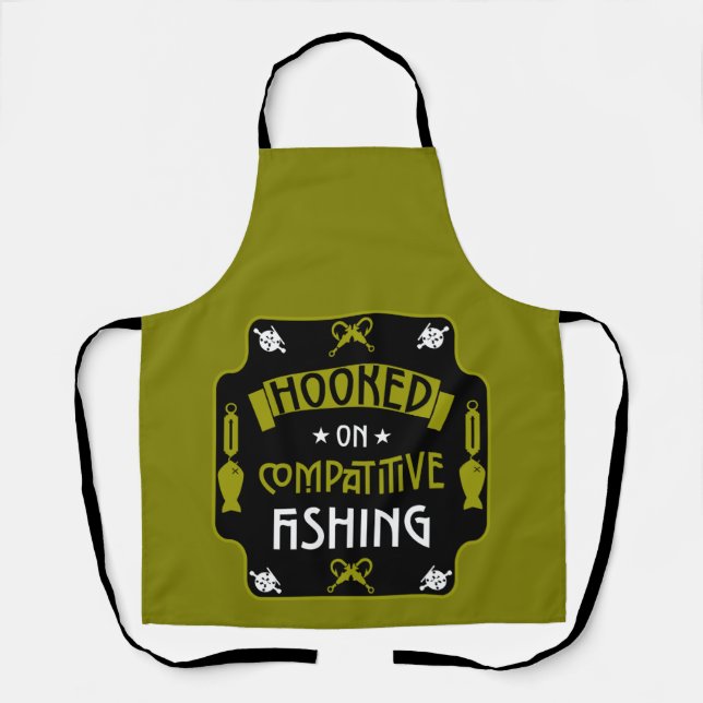 Hooked On Fishing Apron (Front)