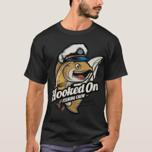 Hooked on Fishing Crew, Trout Fishing Club T-Shirt