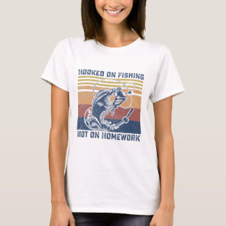 Hooked On Fishing Fishing Gifts For Boys B Fish Fu T-Shirt