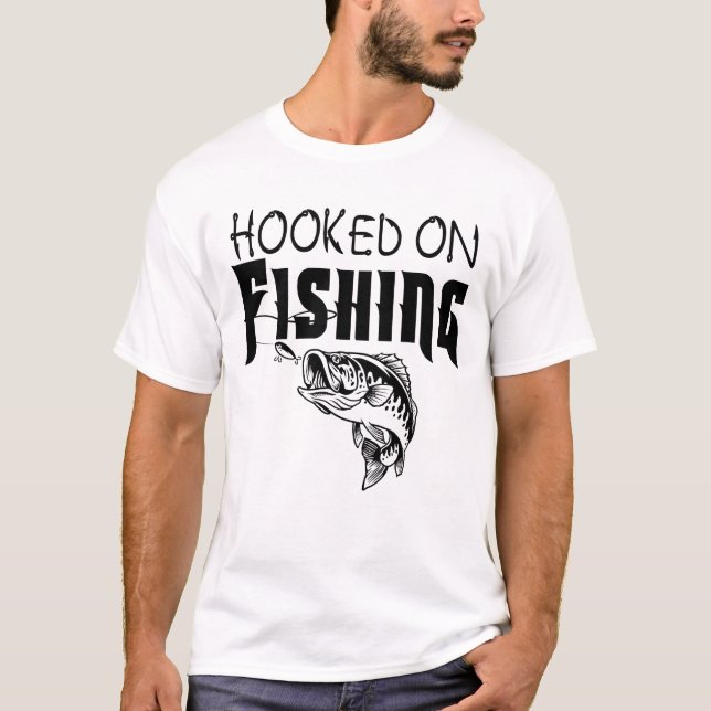 Hooked on Fishing Light T-Shirt (Front)