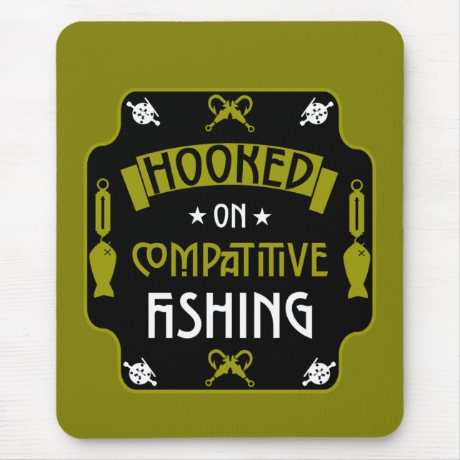 Hooked On Fishing Mouse Pad (Front)