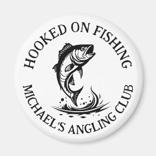 Hooked On Fishing Personalised Angler Magnet