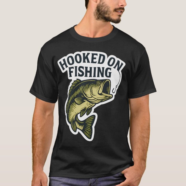 HOOKED ON FISHING T-Shirt (Front)