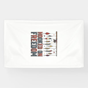 Hooked On Freedom Patriotic Fishing Shirt Design_1 Banner