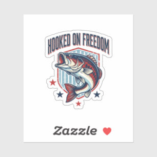 Hooked On Freedom Vintage Bass Fishing Shirt Desig