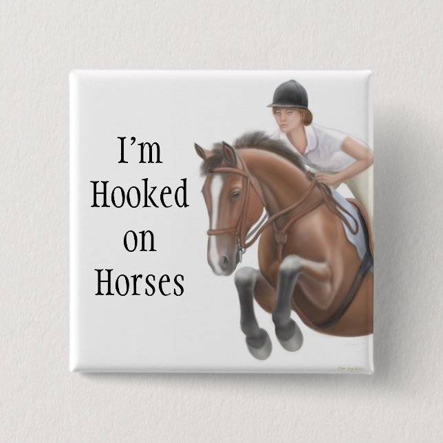 Hooked on Horses Pin (Front)