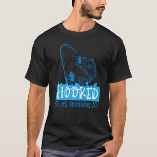 Hooked On Mummy Angling Fishing T-Shirt