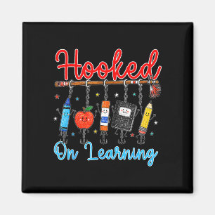 Hooked on school cute first day of school supplies magnet