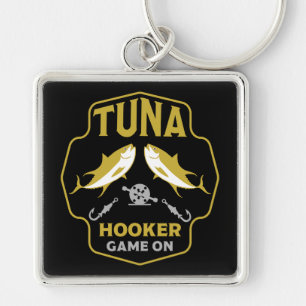 Hooked On Tuna Fishing Key Ring