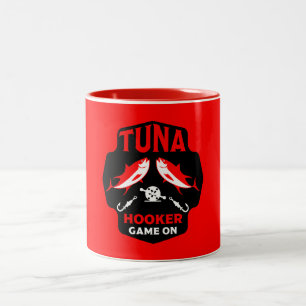 Hooked On Tuna Fishing Two-Tone Coffee Mug