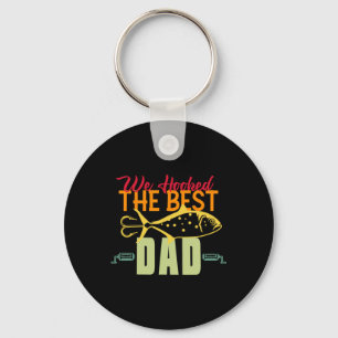 Hooked The Best Dad Fishing Vintage Lure Father Da Key Ring
