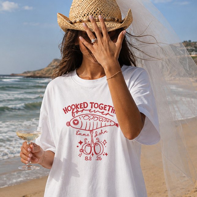 Hooked Together Forever Custom Wedding Shirt (Creator Uploaded)