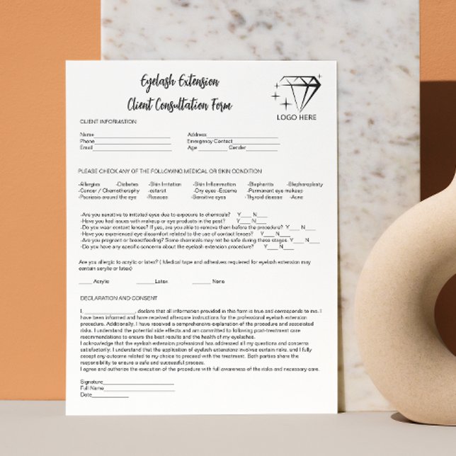 HookUp Allergy Patch Test Eyelash Extension Logo Custom Letterhead (Allergy Patch Test Eyelash Extension Logo Letterhead)