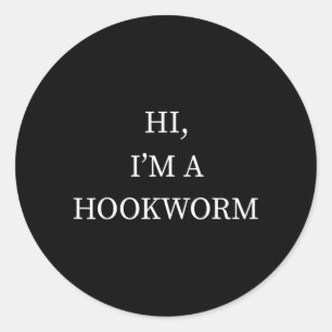 Hookworm Parasite Halloween Shirt Funny Last Classic Round Sticker