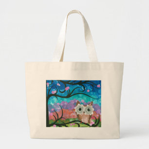Hoolandia (c) 2013 – Expressions Owl 02 Large Tote Bag