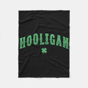 Hooligan - St Patricks Day Irish Vintage Ireland Fleece Blanket