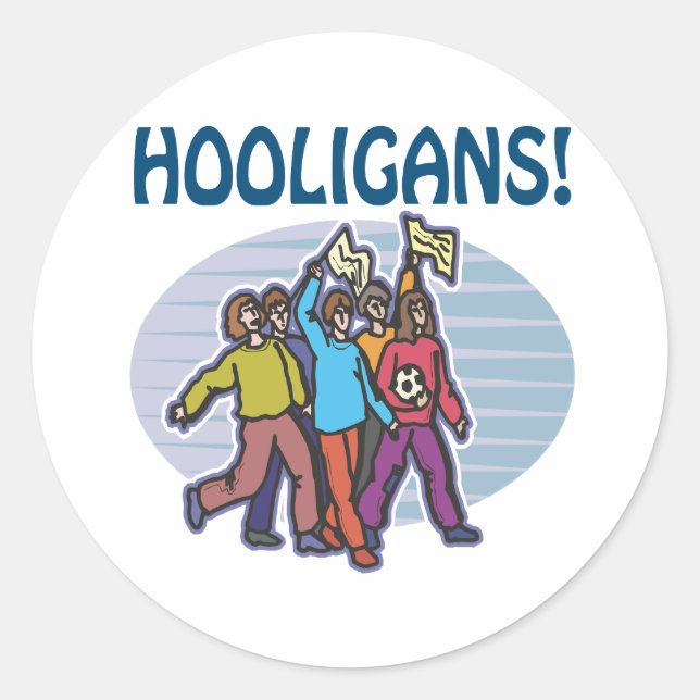Hooligans Classic Round Sticker (Front)