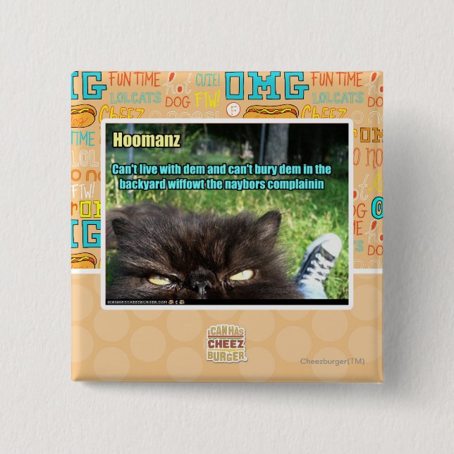 Hoomanz 15 Cm Square Badge (Front)
