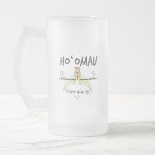 Ho'Omau Tiki Frosted Glass Beer Mug