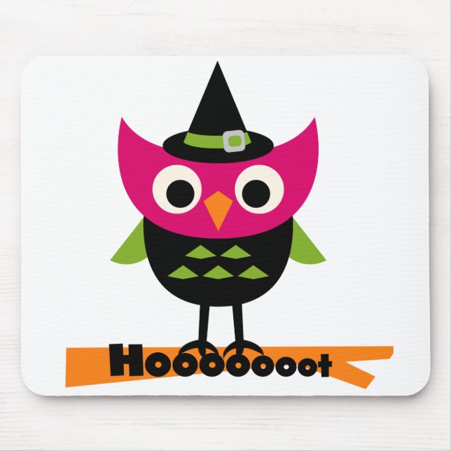 Hooooot Owl Halloween T-shirts and Gifts Mouse Pad (Front)