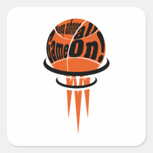 Hoop above all square sticker