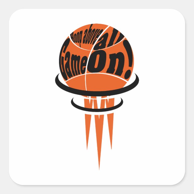 Hoop above all square sticker (Front)