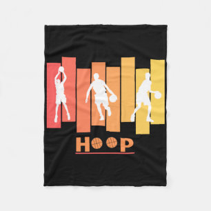 Hoop Basketball Funny - Orange  Fleece Blanket