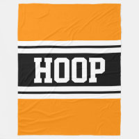HOOP Bright Orange Black White Racing Stripes