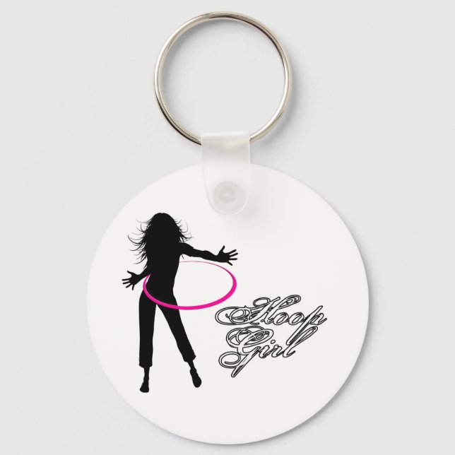 Hoop Girl-Hula Hoop Key Ring (Front)