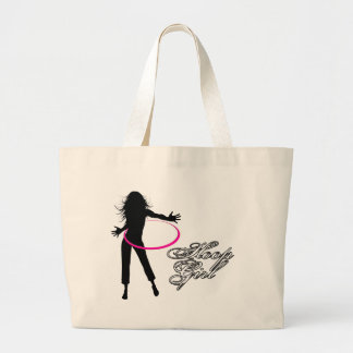 Hoop Girl-Hula Hoop Large Tote Bag
