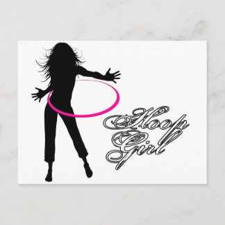 Hoop Girl-Hula Hoop Postcard