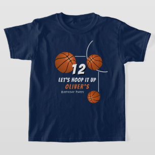 Hoop it up Basketball Ball Sports Kids Birthday T-Shirt