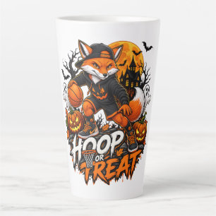 Hoop or Treat Spooky Fox Basketball Halloween Latte Mug
